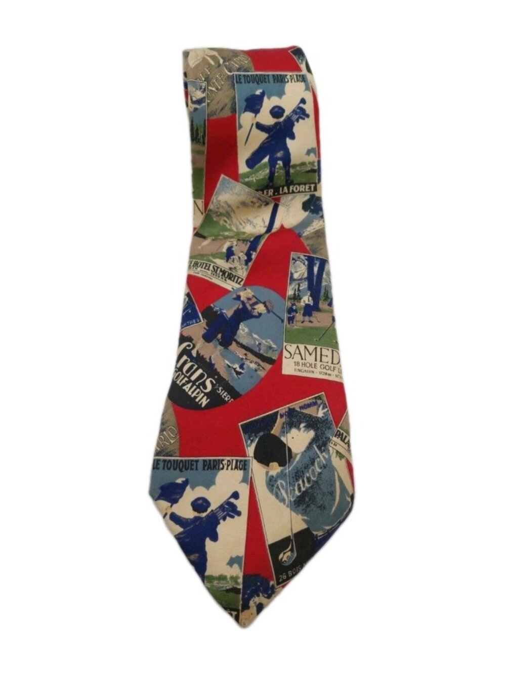 Zylos George Machado Necktie Men Italian Silk Tie Golfer Golf Multi-colored